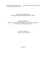 ROLE OF STATE IN THE DEVELOPMENT OF VIETNAM’S AUTOMOBILE INDUSTRY FOR THE PERIOD 2011 - 2020