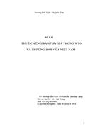 Thuế chống bán phá giá trong wto  và trường hợp của việt nam