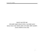 Phần chuyên đề tìm hiểu biện pháp nâng cao hiệu quả khai thác hệ thống đèn tín hiệu điều khiển giao thông ở Hà Nội
