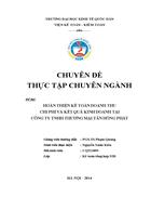 Hoàn thiện kế toán doanh thu, chi phí và kết quả kinh doanh tại Công ty TNHH Thương mại Tân Hồng Phát